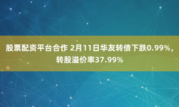 股票配资平台合作 2月11日华友转债下跌0.99%，转股溢价率37.99%