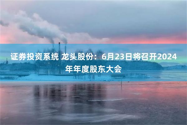 证券投资系统 龙头股份：6月23日将召开2024年年度股东大会