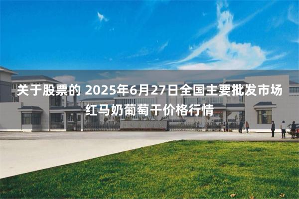 关于股票的 2025年6月27日全国主要批发市场红马奶葡萄干价格行情