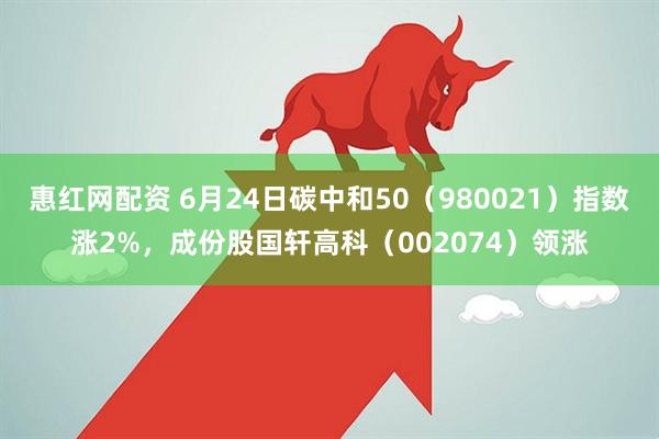 惠红网配资 6月24日碳中和50（980021）指数涨2%，成份股国轩高科（002074）领涨