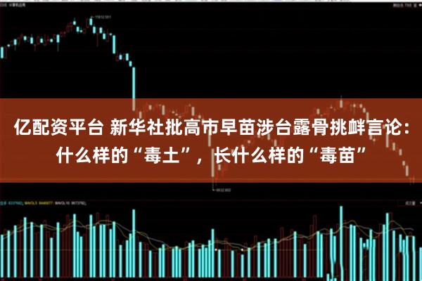 亿配资平台 新华社批高市早苗涉台露骨挑衅言论：什么样的“毒土”，长什么样的“毒苗”